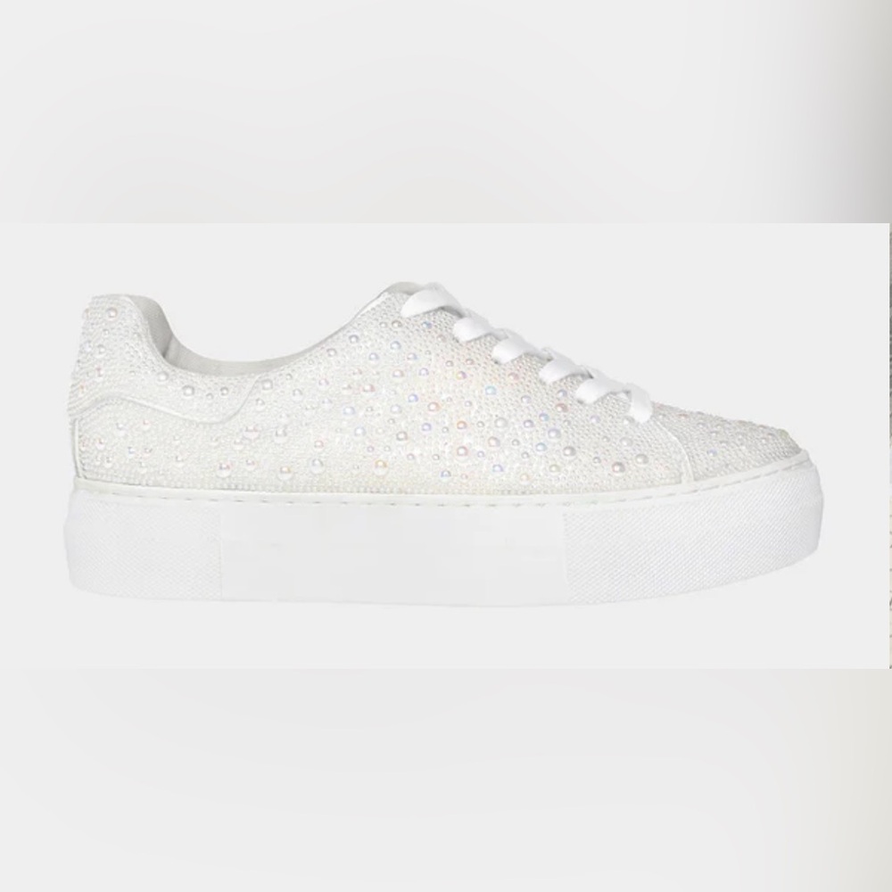 Betsey Johnson Sidny Ivory Pearl Sneaker